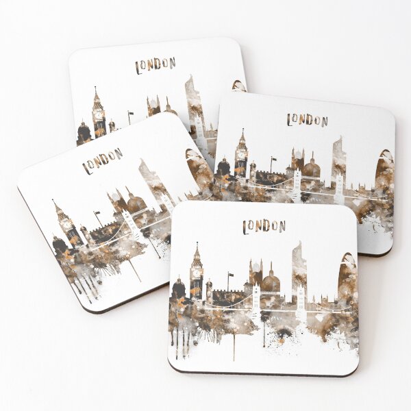 Item preview, London United Kingdom City Warm Skyline designed and sold by DimDom.