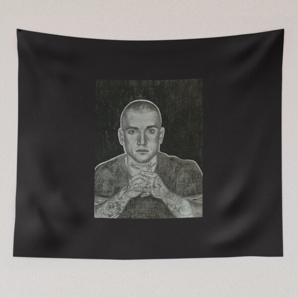 Item preview, Portrait of Dustin Martin, charcoal and graphite, black and white designed and sold by michaela1992.