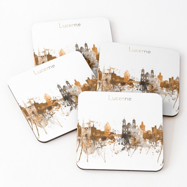 Item preview, Lucerne Switzerland City Warm Skyline designed and sold by DimDom.