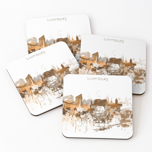 Item preview, Luxembourg City Warm Skyline designed and sold by DimDom.