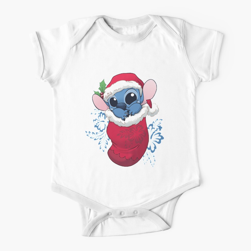 Stitch Christmas Baby One Piece By Deswaopbf Redbubble