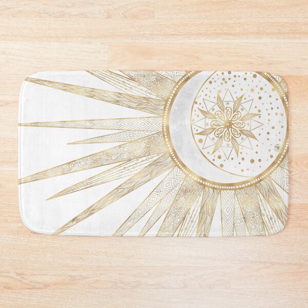 Item preview, Elegant Gold Doodles Sun Moon Mandala Design designed and sold by NdesignTrend.