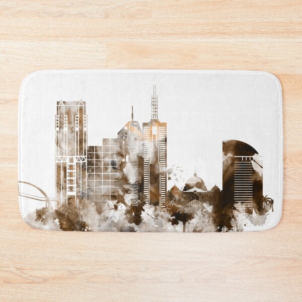 Item preview, Melbourne Australia City Warm Skyline designed and sold by DimDom.