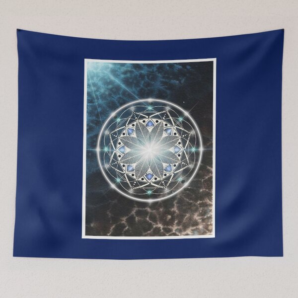 Item preview, Watercolor Deep Oceans Mandala designed and sold by alubner.