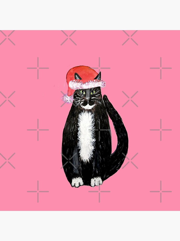 Christmas cat , santa claws christmas cat wearing santa hat by MagentaRose