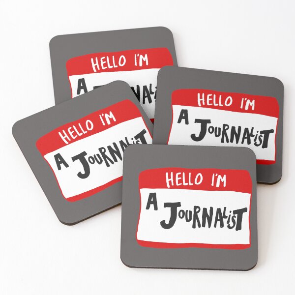 Item preview, Hello I'm A Journalist - Nametag designed and sold by MOREDANKMEMES.