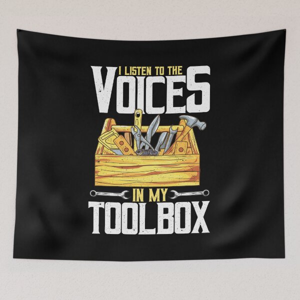 Item preview, I Listen To The Voices In My Toolbox Handyman Joke designed and sold by perfectpresents.