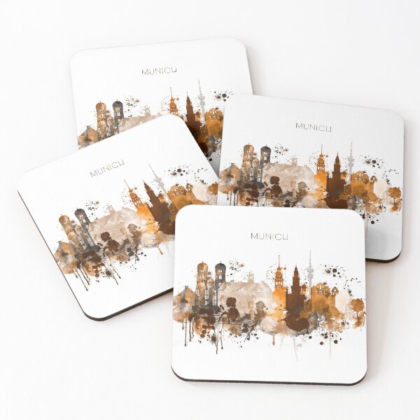Item preview, Munich Germany City Warm Skyline designed and sold by DimDom.