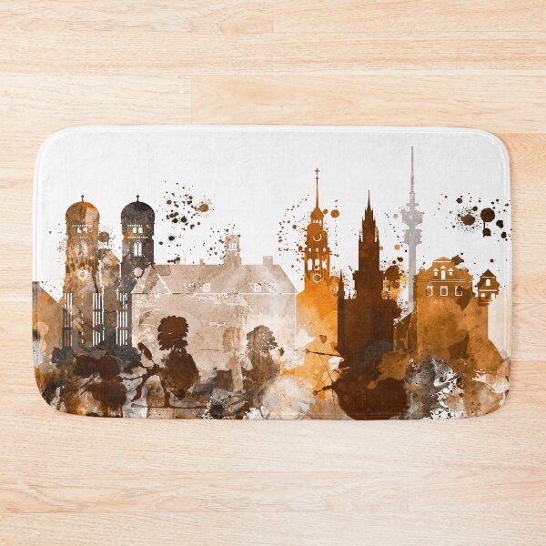 Item preview, Munich Germany City Warm Skyline designed and sold by DimDom.