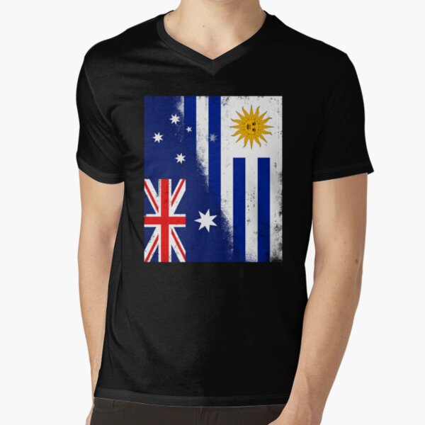 Australia and Uruguay, Uruguayan and Australian MixFlags V-Neck T-Shirt