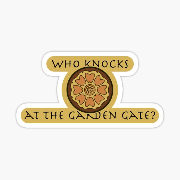 Who Knocks At The Garden Gate? (White Lotus) Sticker