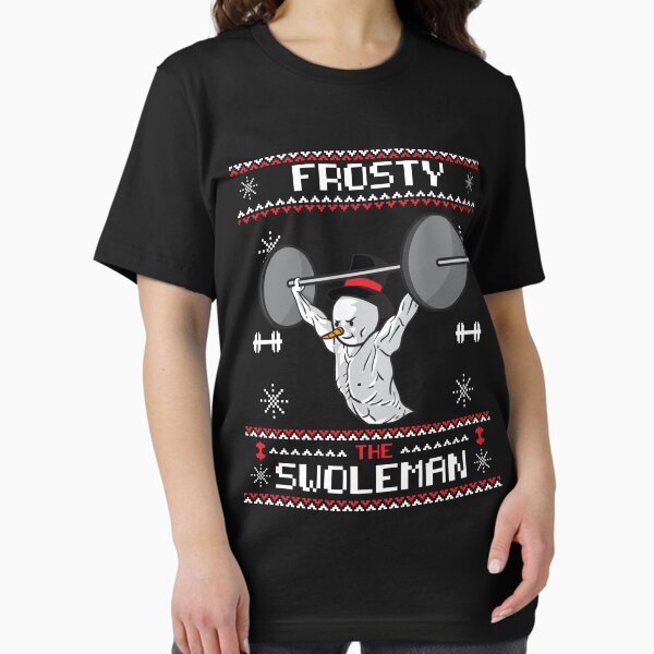 Item preview, Frosty the Swoleman Ugly Christmas Sweater Let It Swole Funny Muscle Snowman Gym Exercise Gift designed and sold by BrainCandyClothing.