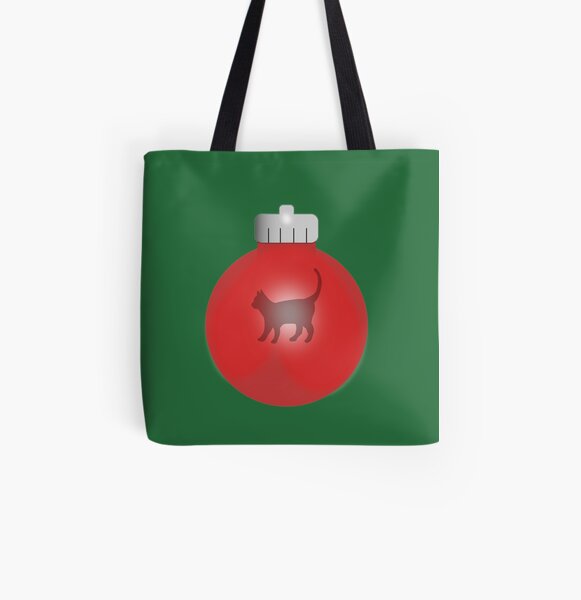 Christmas bauble with cat All Over Print Tote Bag