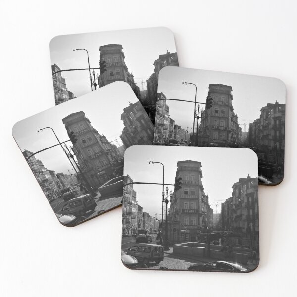 Item preview, House front and city intersection in black and white designed and sold by Endorfin Garment.