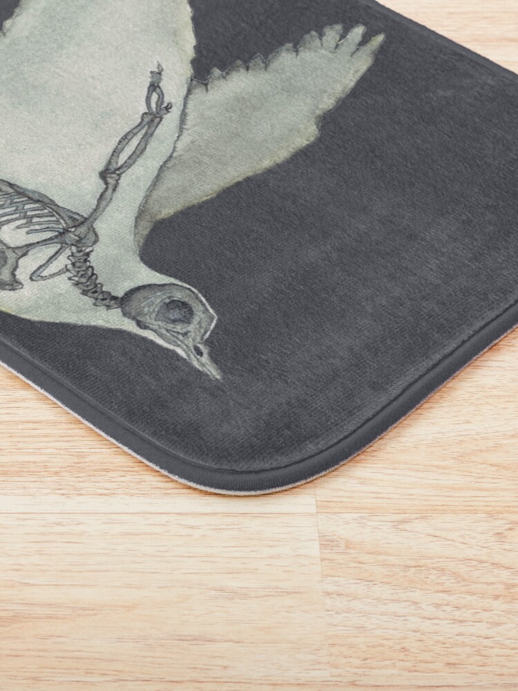 Alternate view of Bird Skeleton: Animal Dove Anatomy Bath Mat