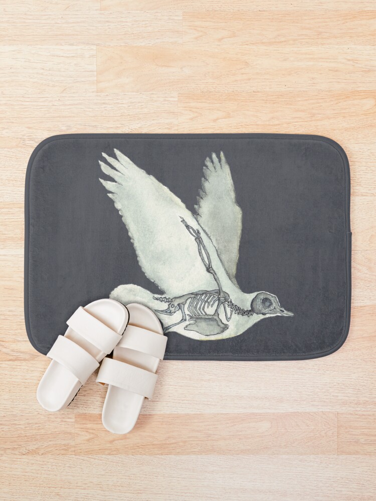 Alternate view of Bird Skeleton: Animal Dove Anatomy Bath Mat