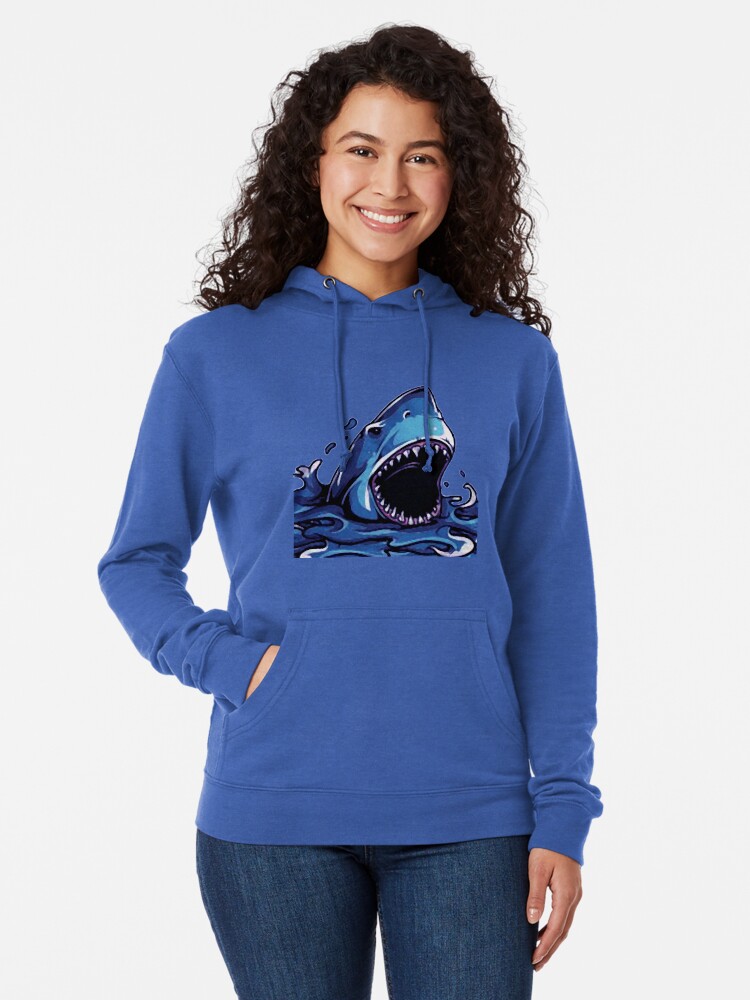 blue shark hoodie