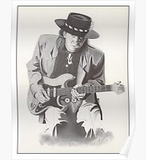 Stevie Ray Vaughan Portrait Poster