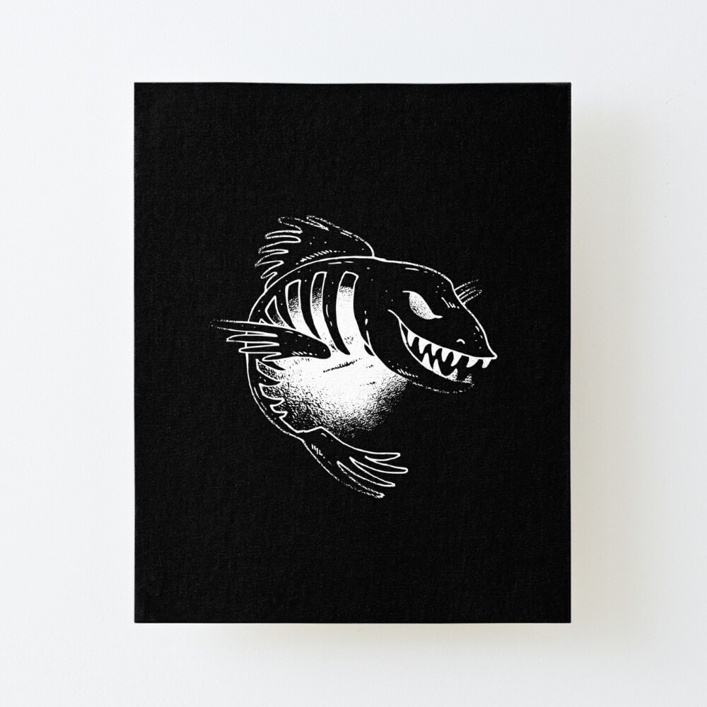 Deep-sea fish, fish skeleton Art Board Print by DerSenat
