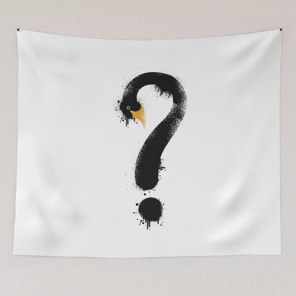 Item preview, black swan, question mark designed and sold by DerSenat.