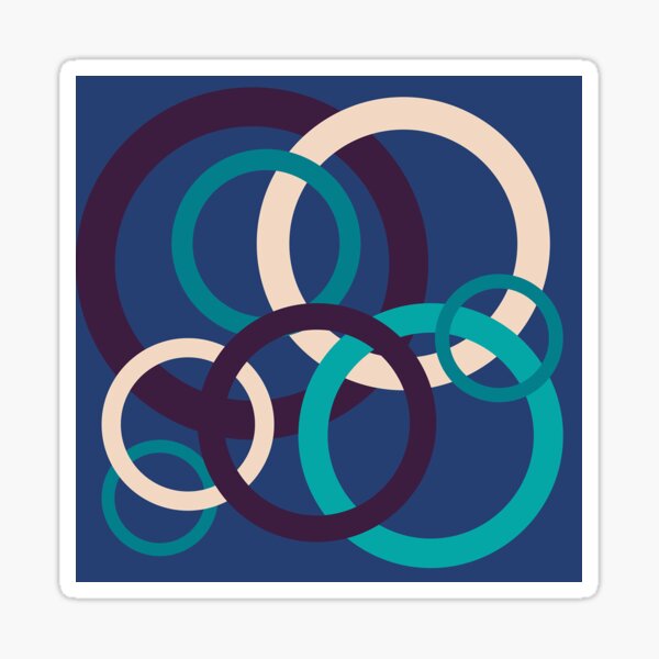 Blue Circles Sticker