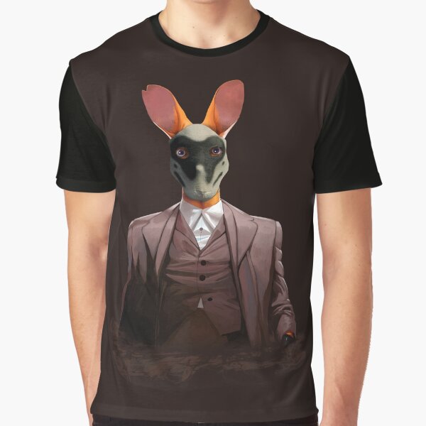 Roo with Rorschach Mask Graphic T-Shirt