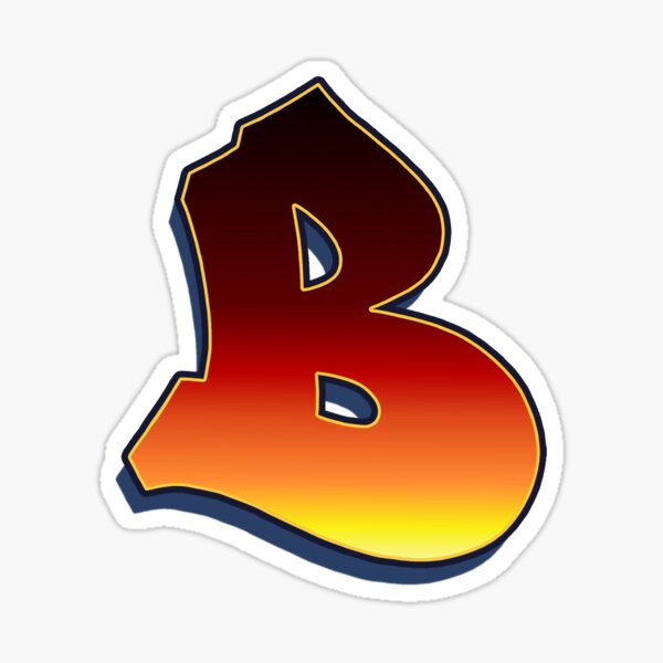 B - Flame Sticker