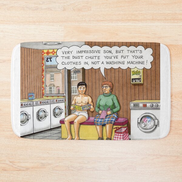 Item preview, 1980s denim jeans advert-inspired retro cartoon joke designed and sold by Retroblast.