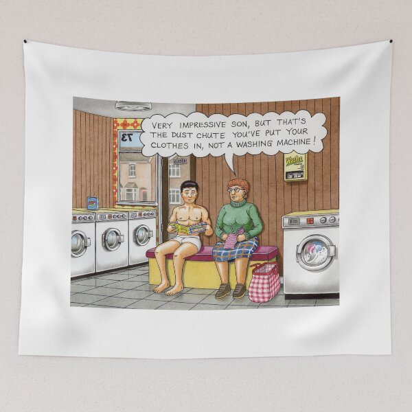 Item preview, 1980s denim jeans advert-inspired retro cartoon joke designed and sold by Retroblast.
