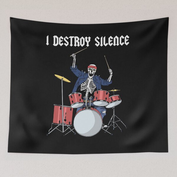 Item preview, Drummer Men Rock Music Band Drums I Destroy Silence designed and sold by DSWShirts.