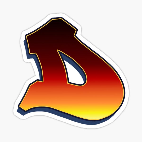 D - Flame Sticker