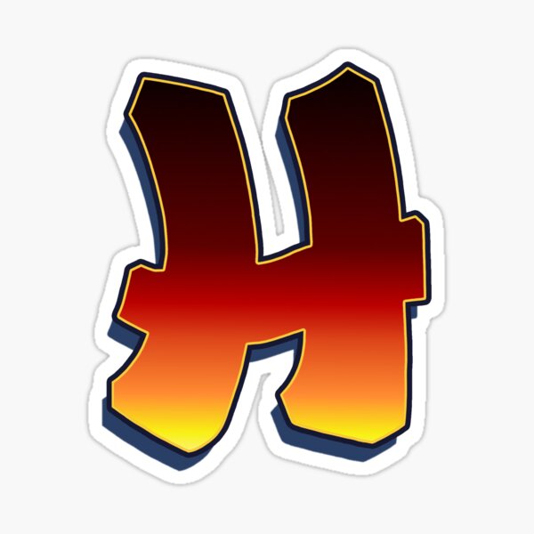 H - Flame Sticker