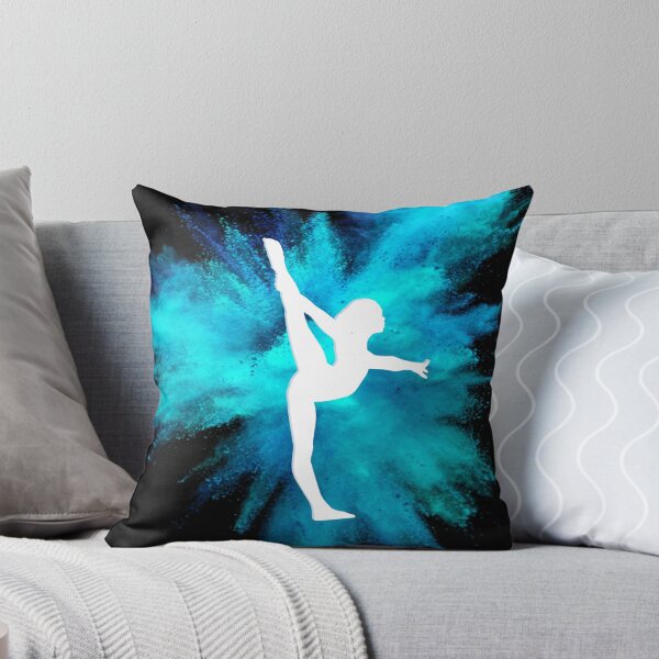 Item preview,  Gymnast Silhouette - Blue Explosion  (On Black)  designed and sold by Flexiblepeople.