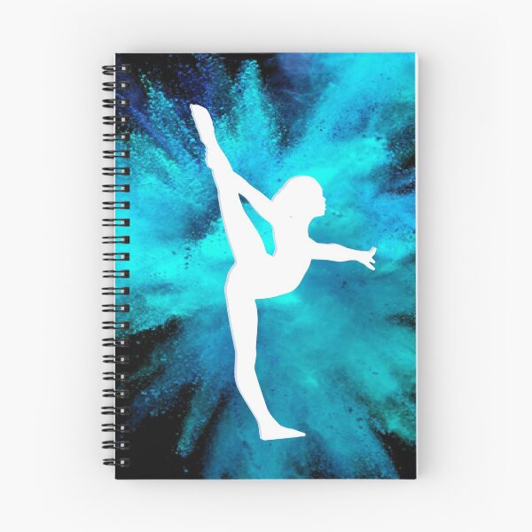 Item preview,  Gymnast Silhouette - Blue Explosion  (On Black)  designed and sold by Flexiblepeople.