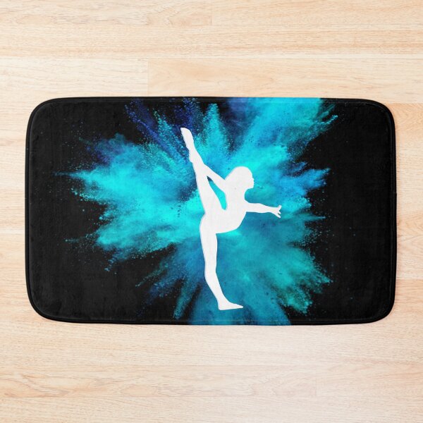 Item preview,  Gymnast Silhouette - Blue Explosion  (On Black)  designed and sold by Flexiblepeople.