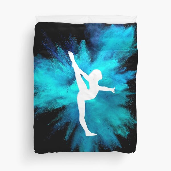 Item preview,  Gymnast Silhouette - Blue Explosion  (On Black)  designed and sold by Flexiblepeople.