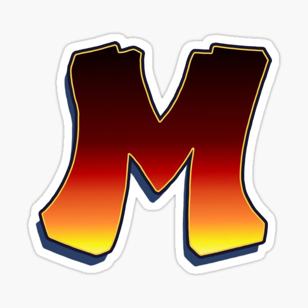 M - Flame Sticker