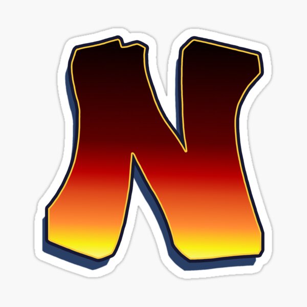 N - Flame Sticker
