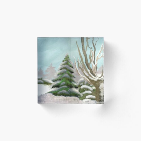 Winter Flurry Acrylic Block