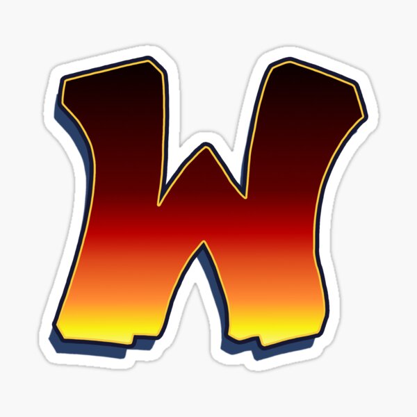 W - Flame Sticker