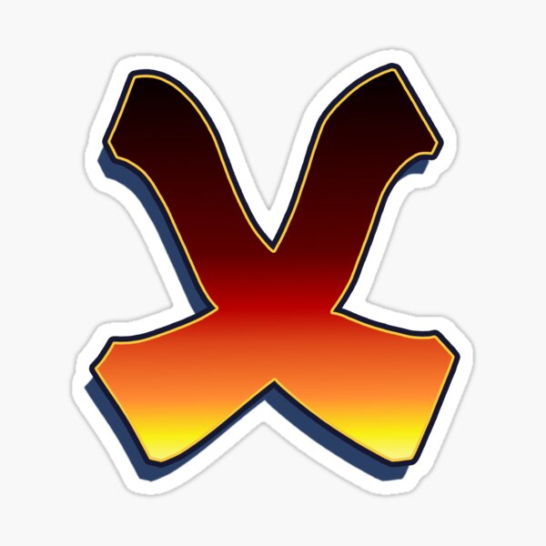 X - Flame Sticker