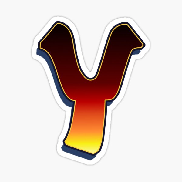 Y - Flame Sticker