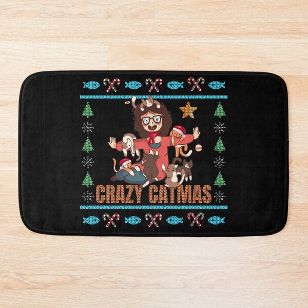 Item preview, Crazy Catmas Ugly Christmas Sweater designed and sold by Weilichesmag.