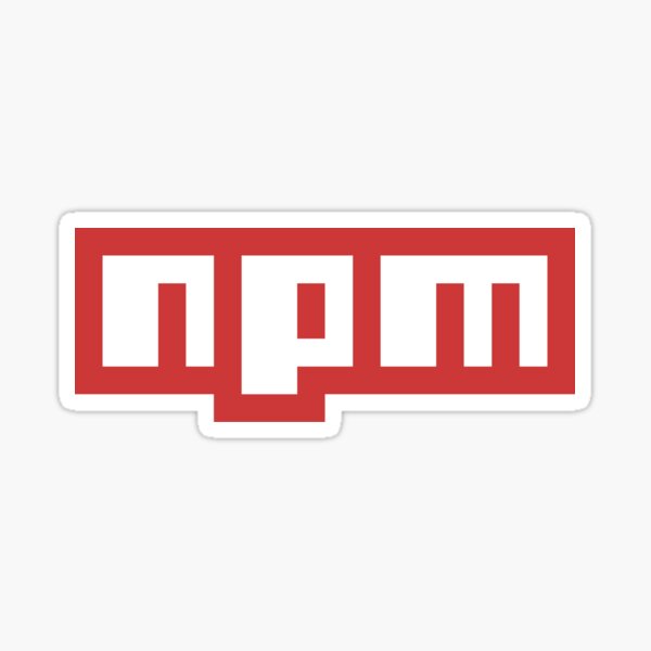 npm - build amazing things Sticker