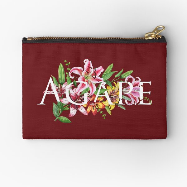 AGAPE (MAROON FLORAL) Zipper Pouch