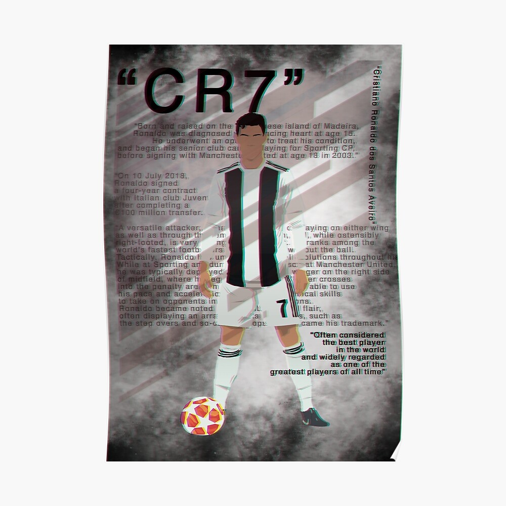 Cristiano Ronaldo Cr7 Poster Mounted Print By Hevding Redbubble