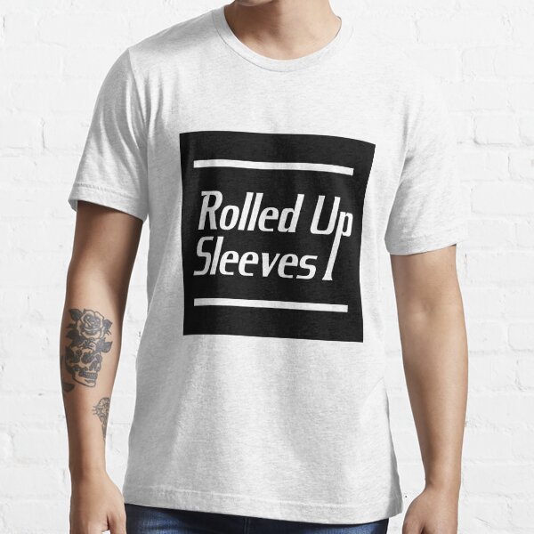 Rolled Up Sleeves Logo with Black Square Background Essential T-Shirt