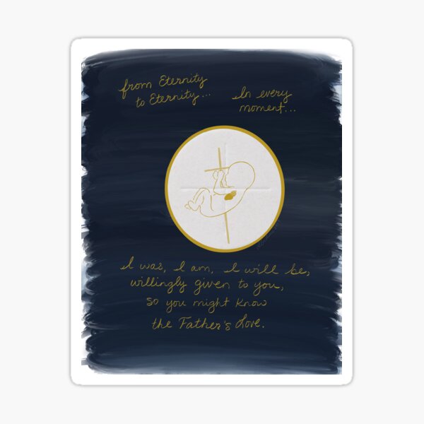 Jesus, Infant. Given for all Eternity Sticker