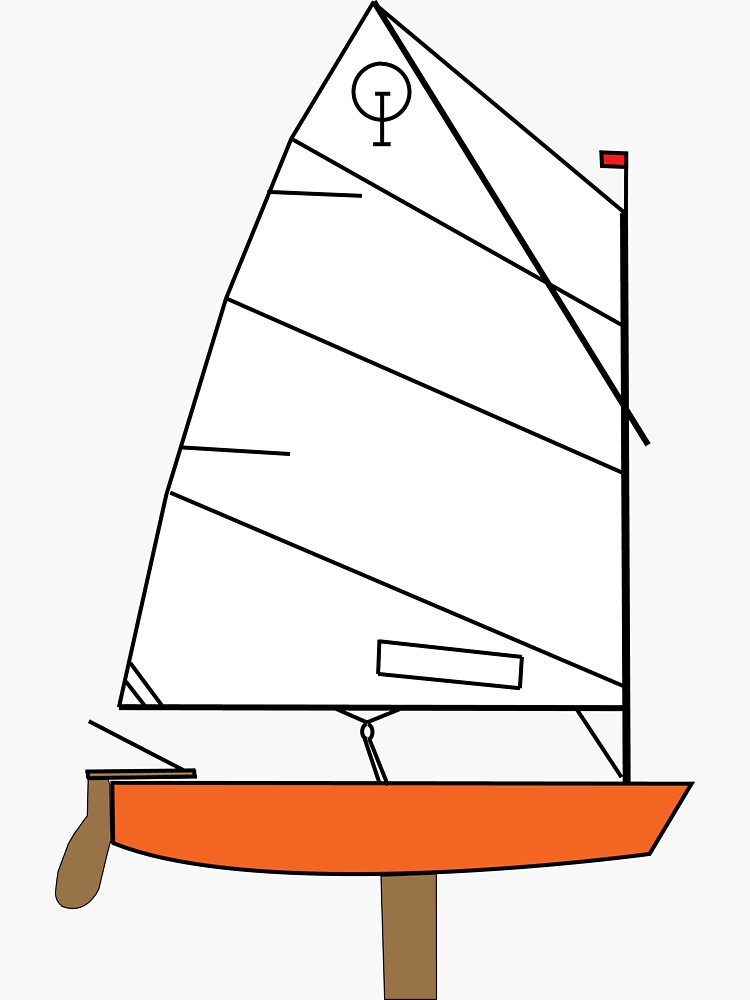 "Optimist Sailing Dinghy" Sticker for Sale by CHBB | Redbubble