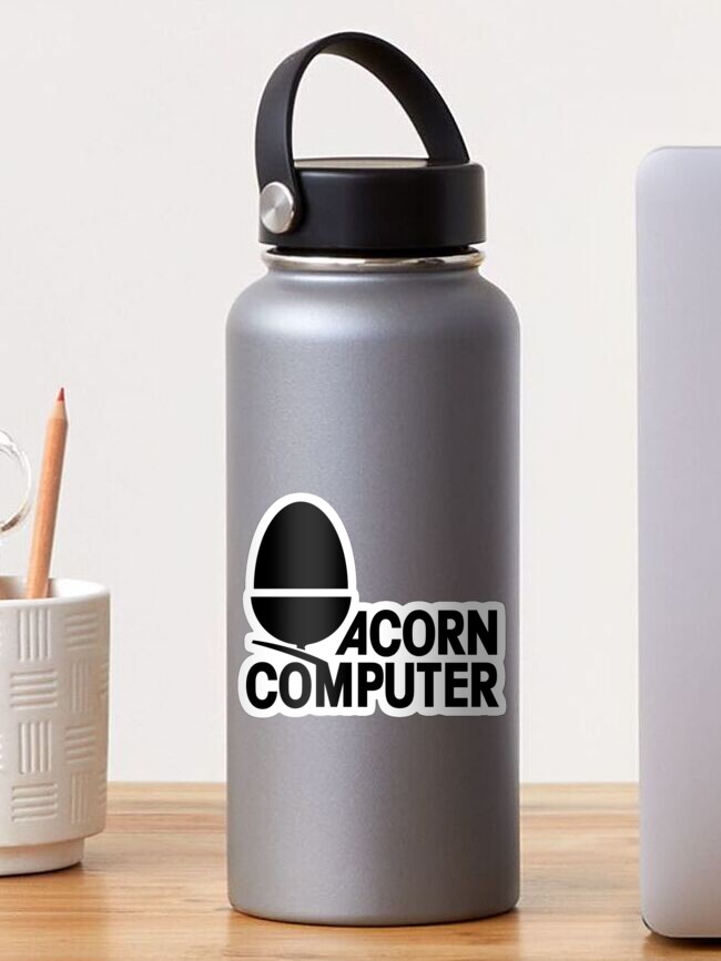 Thumbnail 1 of 3, Sticker, Acorn, black logo designed and sold by limpfish.